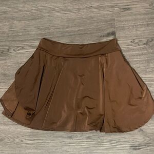 Women's Tennis Skirt - Brown (shorts under)